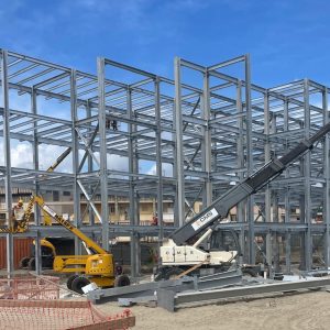 montaggio strutture metalliche struttura in acciaio in avanzamento lavori