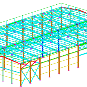 disegno 3D di opificio industriale
